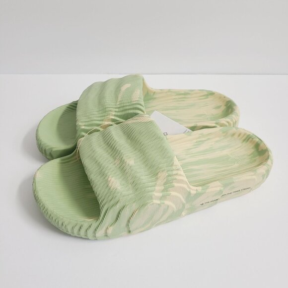 NEW Adidas Adilette 22 Sandals Slides GY1597 Size 8 Magic Lime Desert Sand main image 5